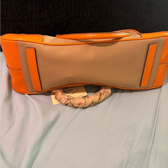 Prada Beige and Orange Shoulder Bag - Picture 5 of 6
